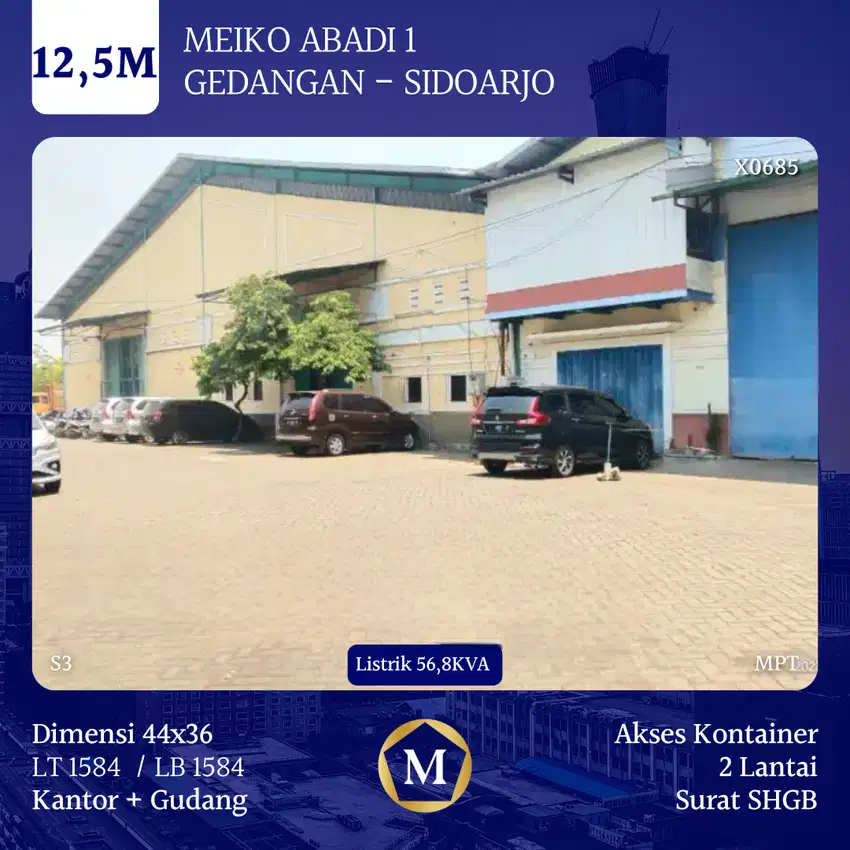 DIJUAL Gudang Meiko Abadi 1 Kantor Office Besar Betro Sedati Sidoarjo