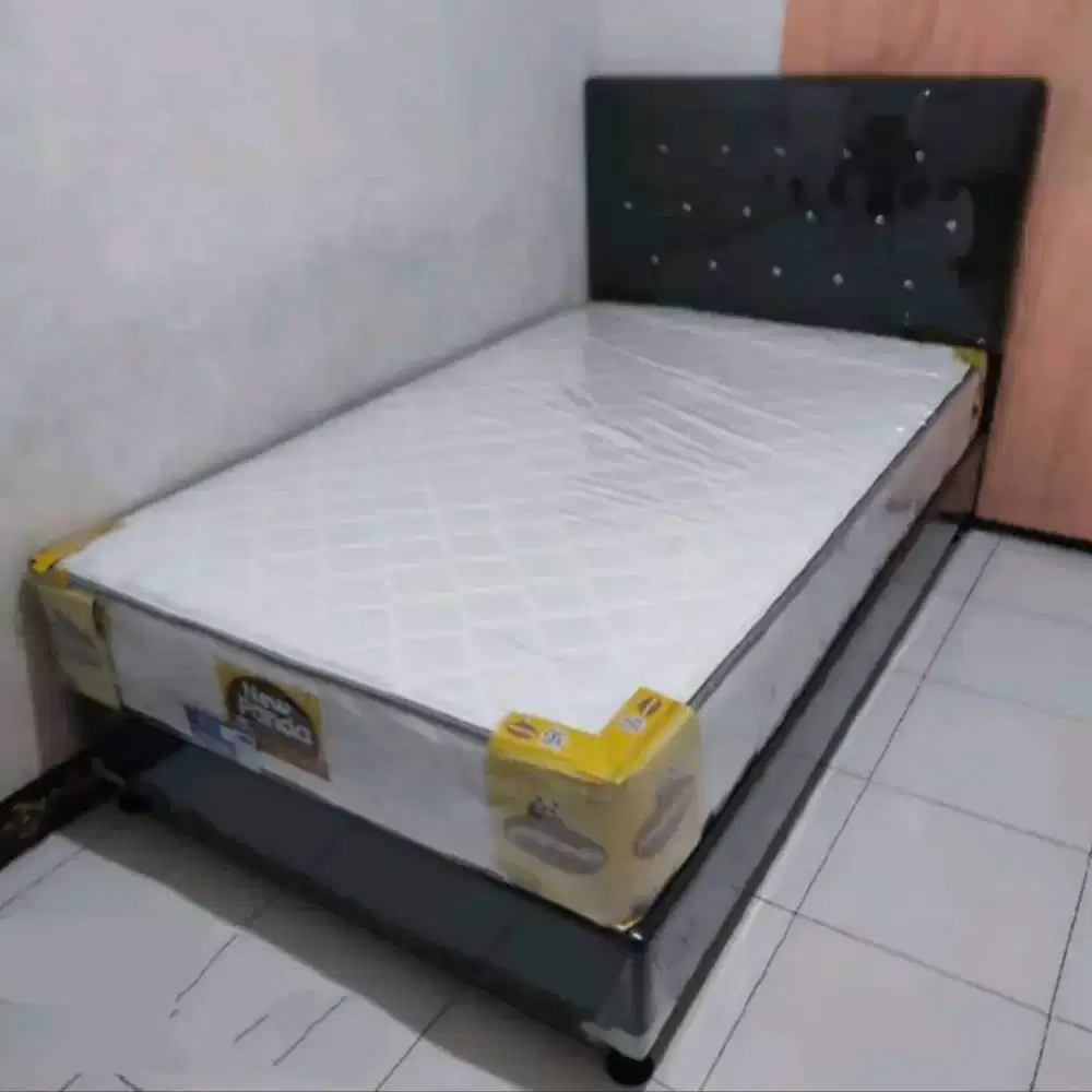 Springbed Panda + Dipan Minimalis UK 120 x 200 cm