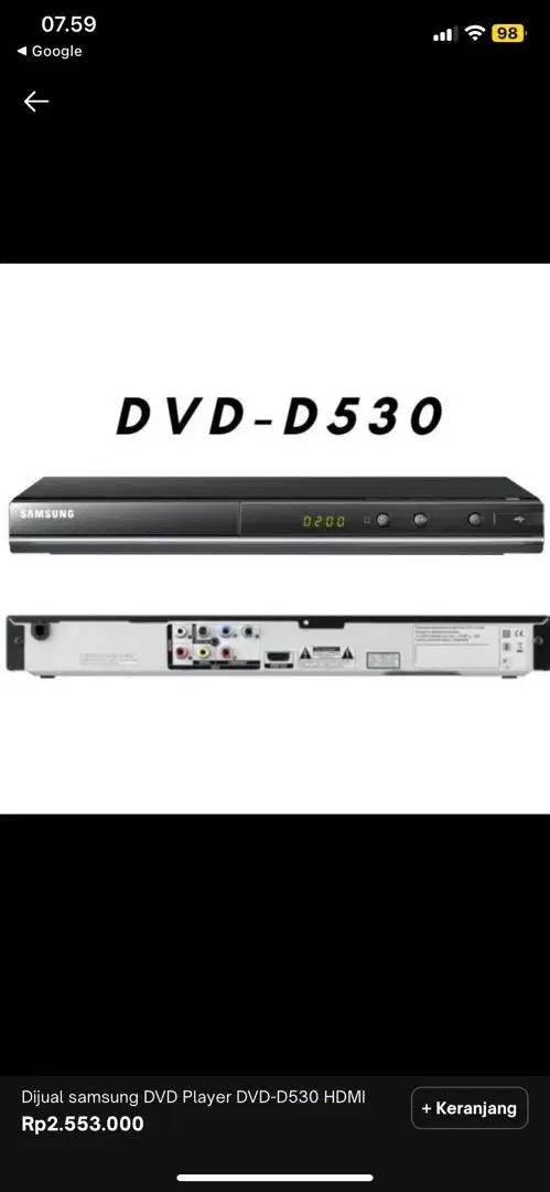 DVD samsung D-530