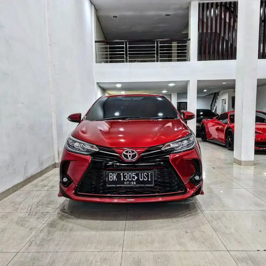 (TDP 28JT) YARIS TRD 7 AIRBAGS A/T 2021 / 2022 merah toyota sportivo