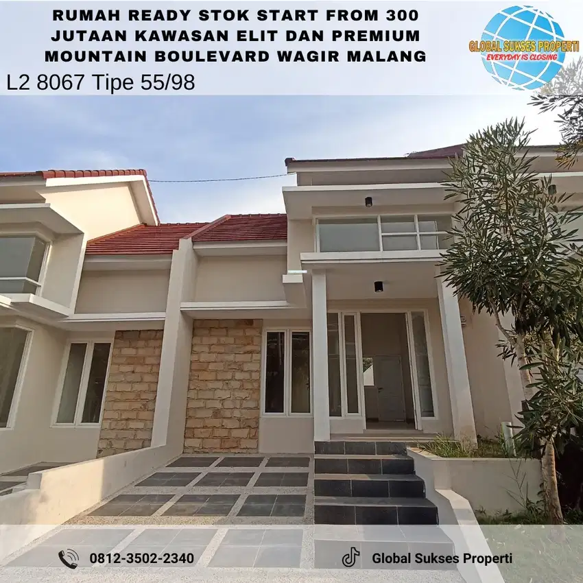 Rumah Minimalis Modern Murah Ready Stock di Mountain Boulevard Malang