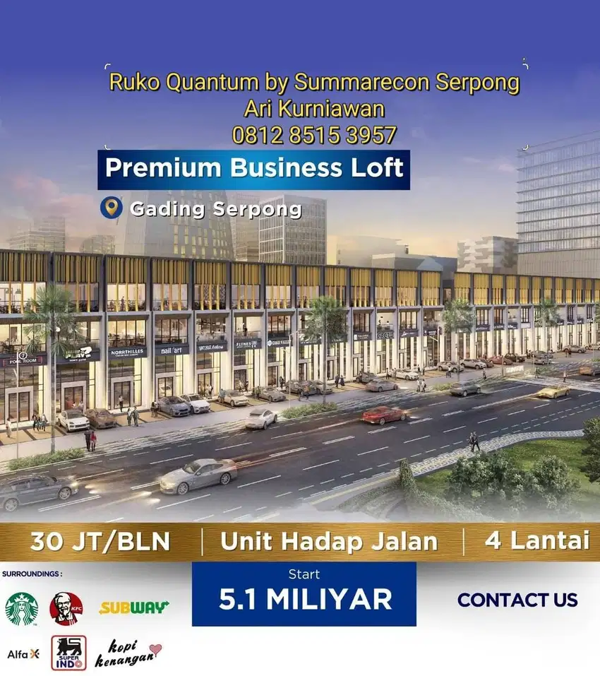 Quantum Commercial studio loft gading serpong CBD 4lt 5M best location