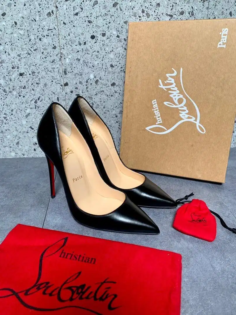 Christian Louboutin Kate Pump  Patent Calf Leather Black Heels