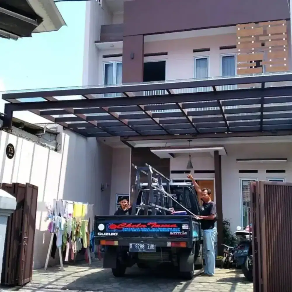 Canopy, rangka atap baja ringan, plafon PVC dll