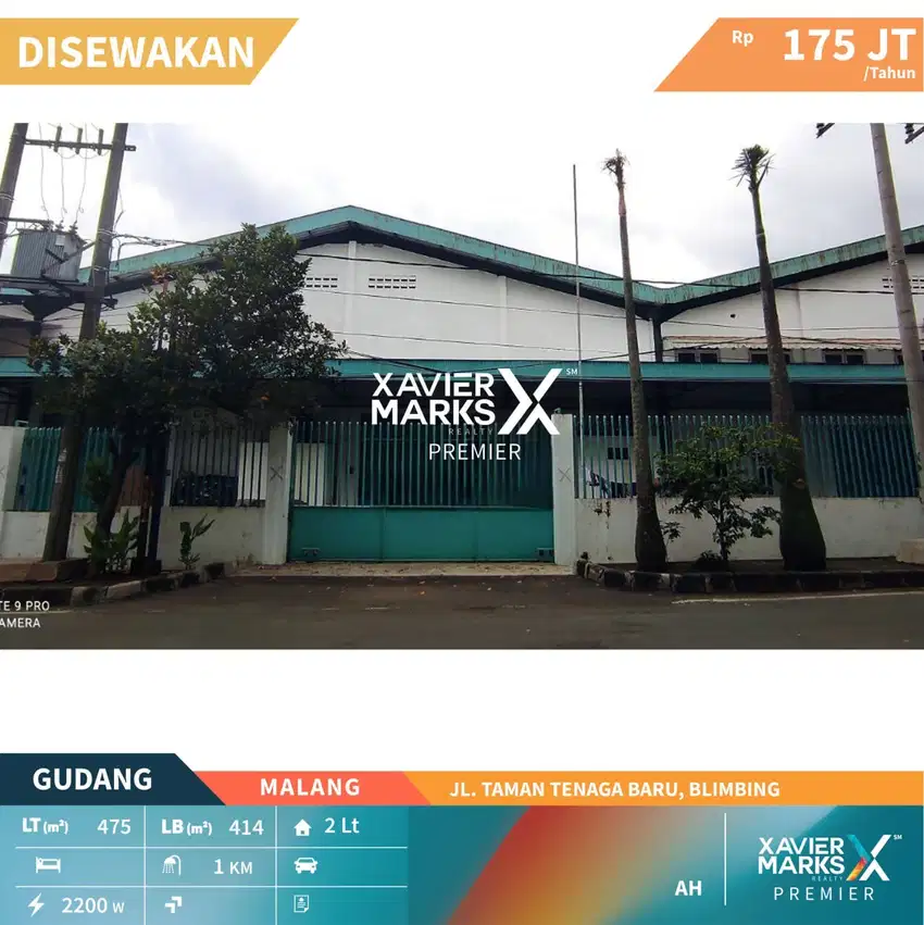 Disewakan Gudang Di Jl Taman Tenaga Malang