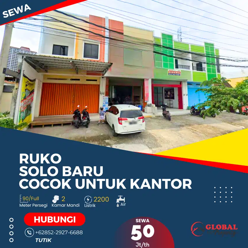 Ruko Baru Murah 2 Lantai Pusat Bisnis Solobaru