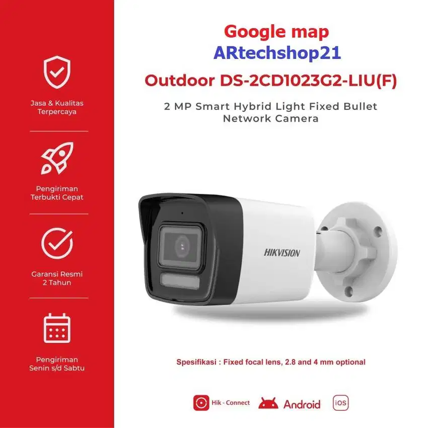 HIKVISION IP CAMERA 2MP DUAL LIGHT DS-2CD1023G2-LIU