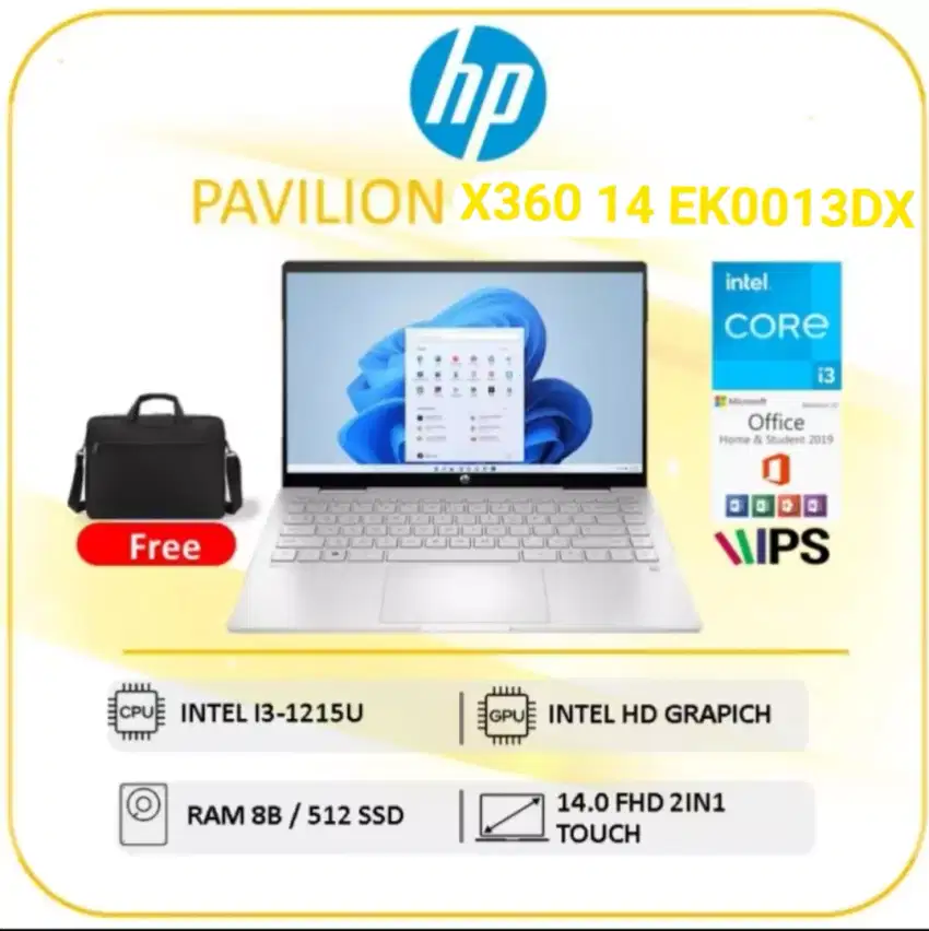 HP PAVILION X360 14 EK0013DX blue