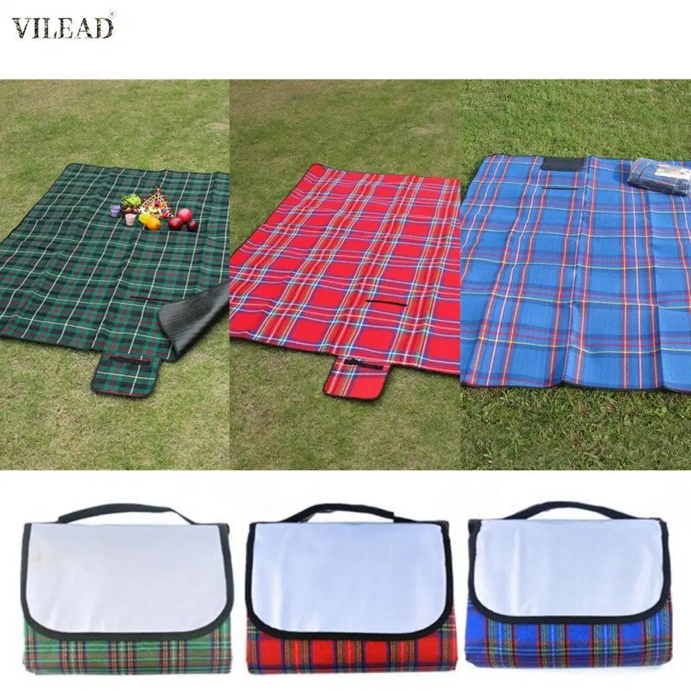 Tikar Lipat Matras Camping Piknik Waterproof Mat 150x190cm Mix Color