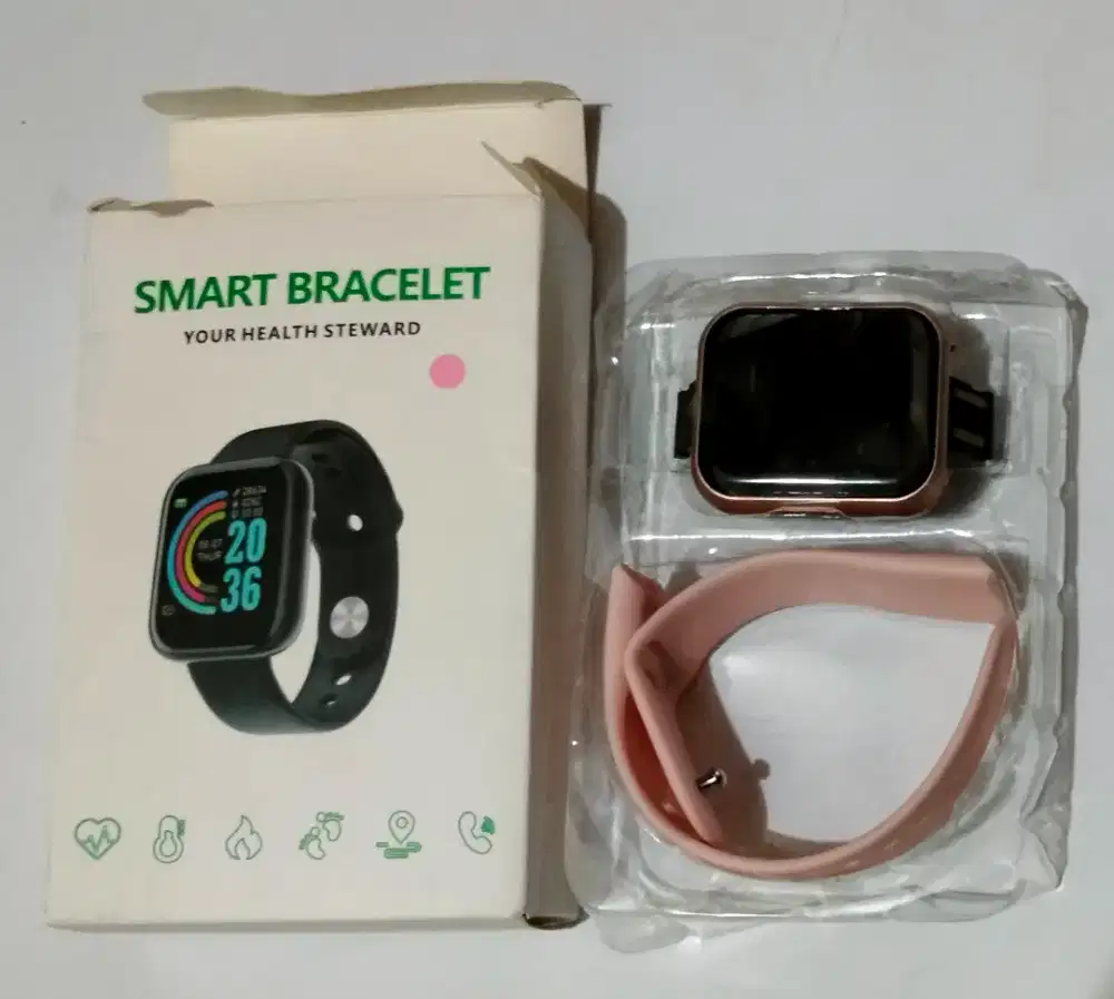 smart watch hitam dan ungu
