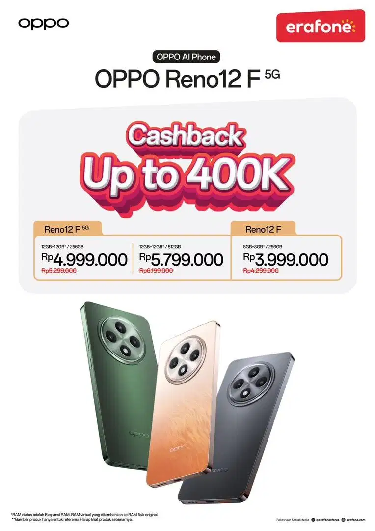 OPPO CASHBACK HANYA DIERAFONE SIPIN BISA CICILAN HINGGA 0%