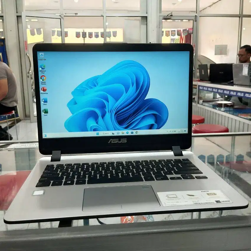 Laptop Asus A407M RAM 4GB SSD 128GB + HDD 1 TB 14in Slim Siap Pakai