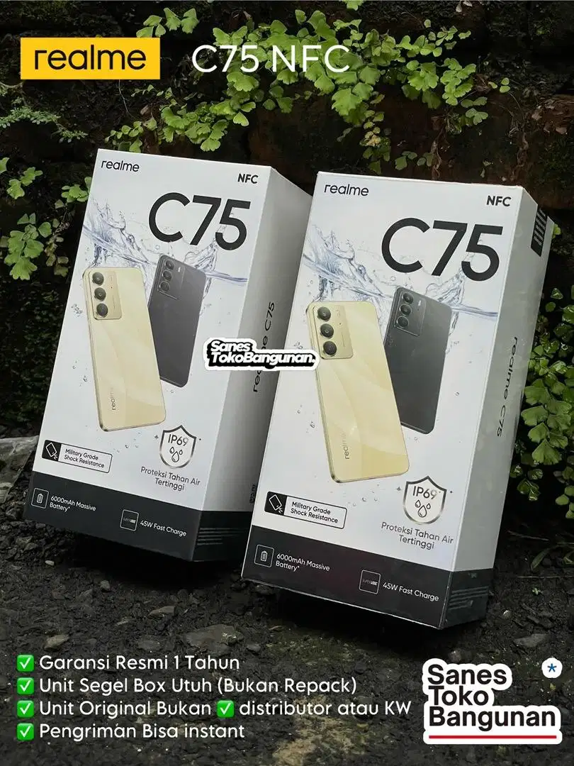 Realme C75 ANTI AIR Ram 8/128 Gb Baru Segel Box Garansi Resmi 12 Bulan