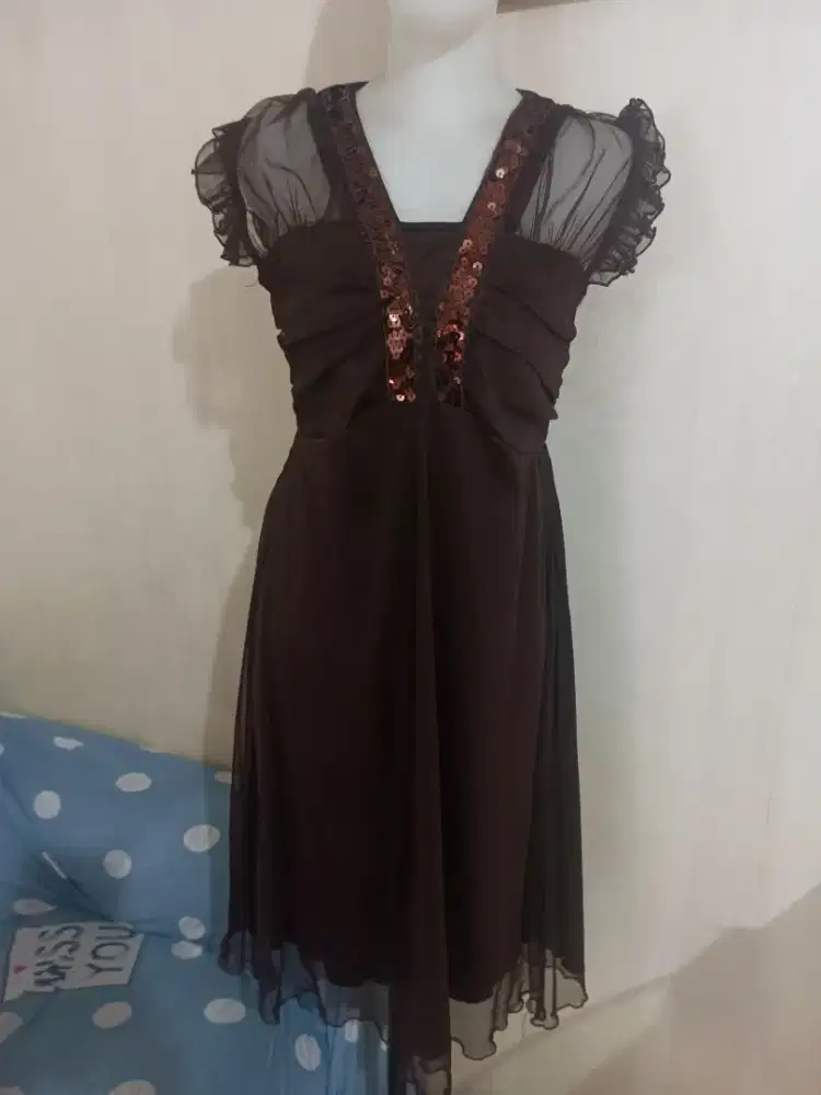 Dress pesta brown