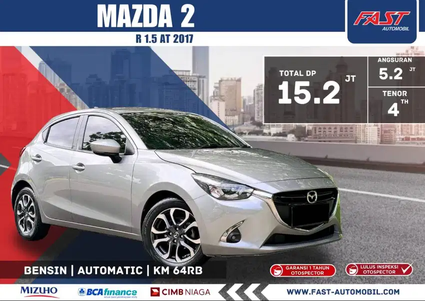 DP 15JT MAZDA 2 R 2017 FACELIFT 1.5 AT LOW KM.64RB & PJK PJG #F1ST