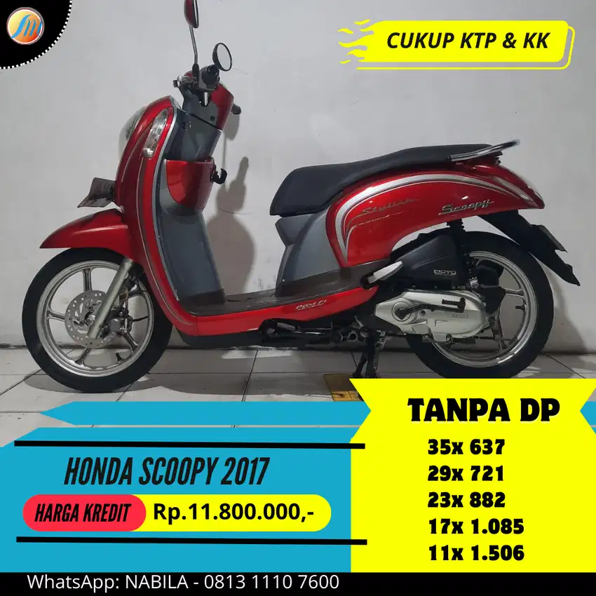 JUAL CEPAT CASH/KREDIT Honda Scoopy 2017 PAJAK ON BERGARANSI