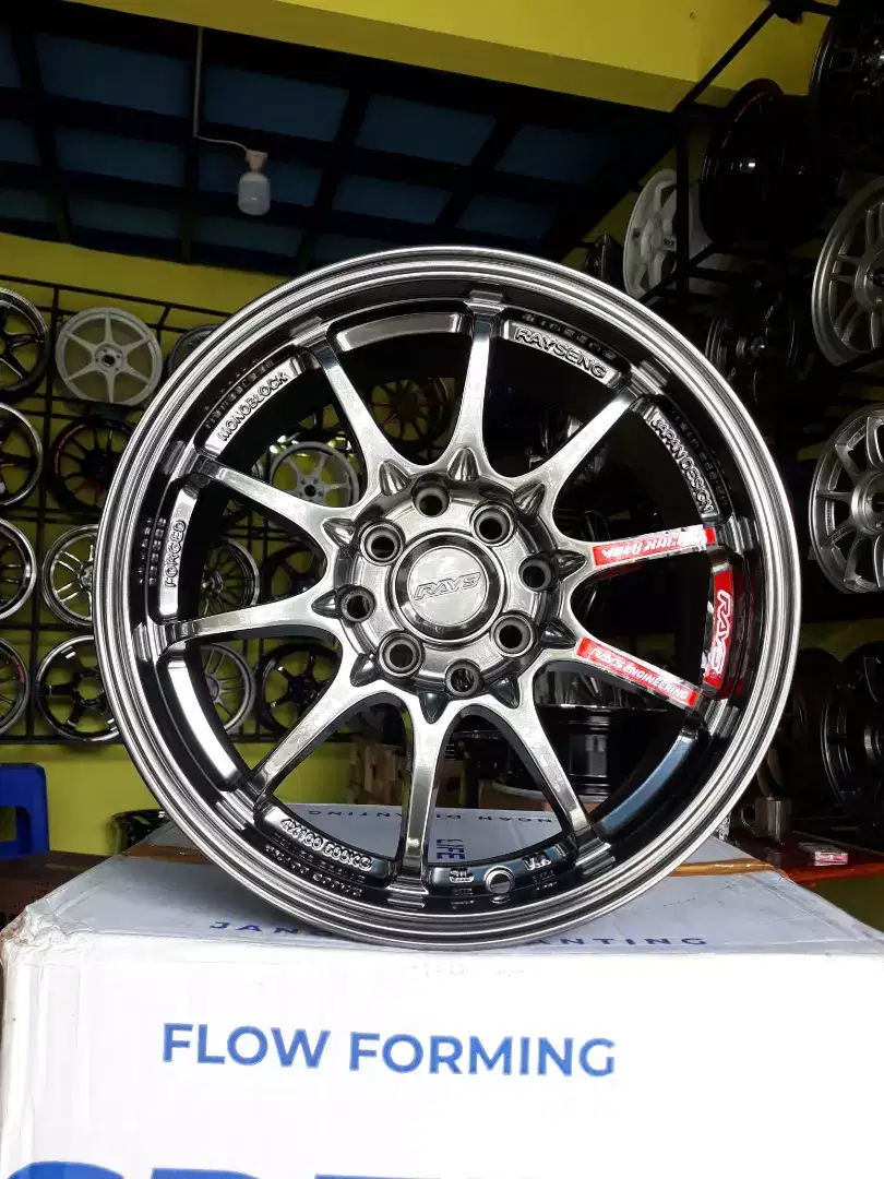 VELG CE28 SEMI BLACK CHROME R15×6.5 H4×100/114 BRIO,JAZZ,AGYA,AVANZA