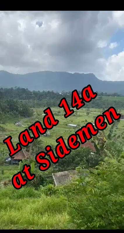 Dijual Tanah di area Sidemen Traditional Village Bali