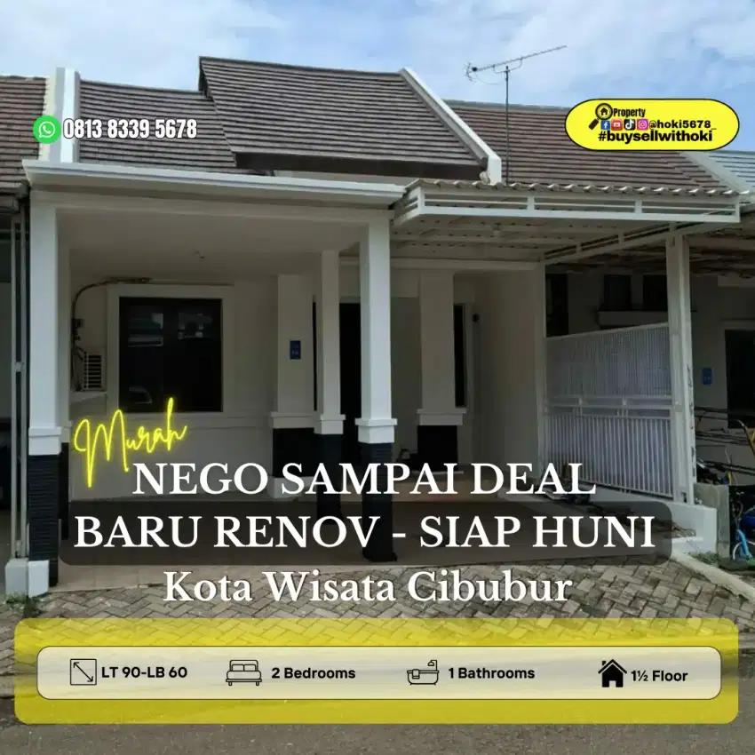 [ MURAH ] - HARGA LANGKA, BARU RENOVASI, SIAP HUNI-(NEGO SAMPAI DEAL)