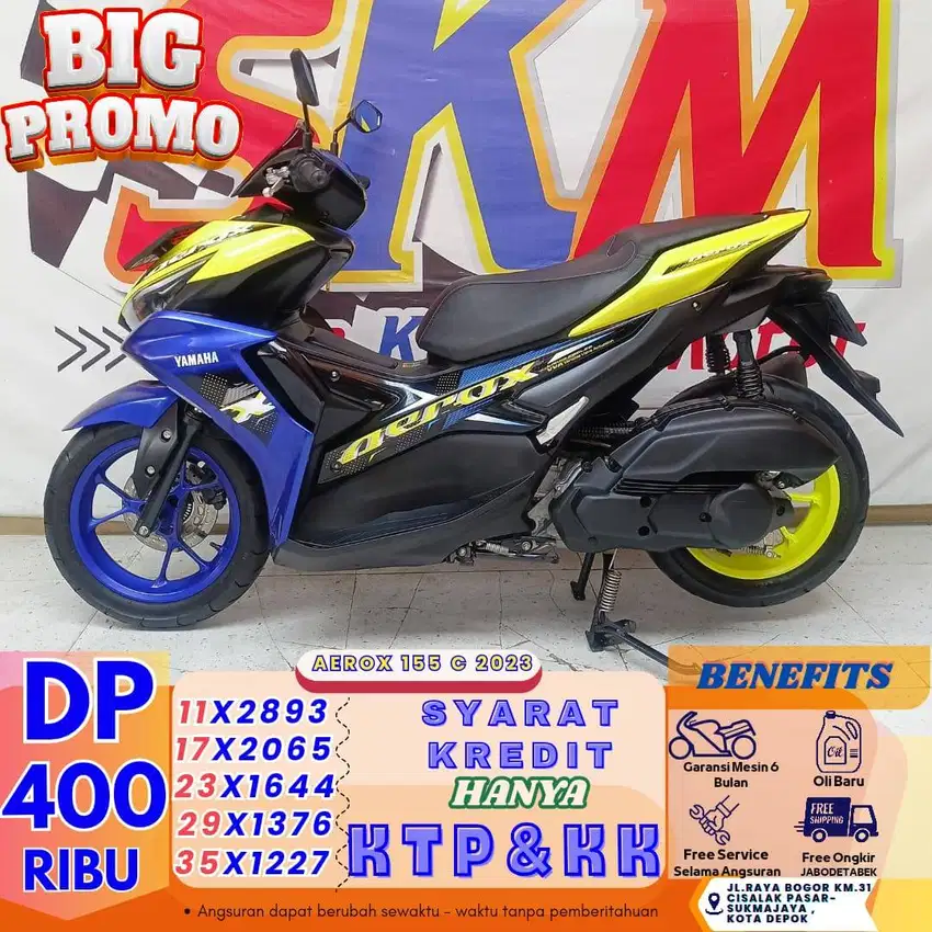 Dp 250rb bawa pulang Yamaha aerox 2023 bekas rasa baru