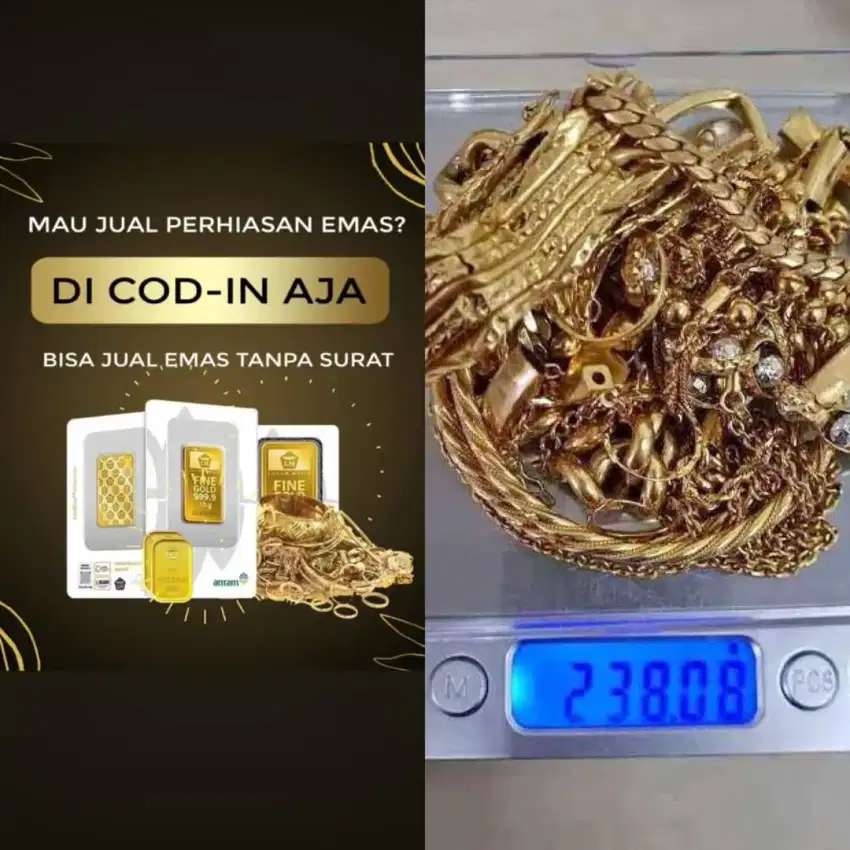 Menerima jual beli emas dan berlian ada surat tanpa surat bisa cod