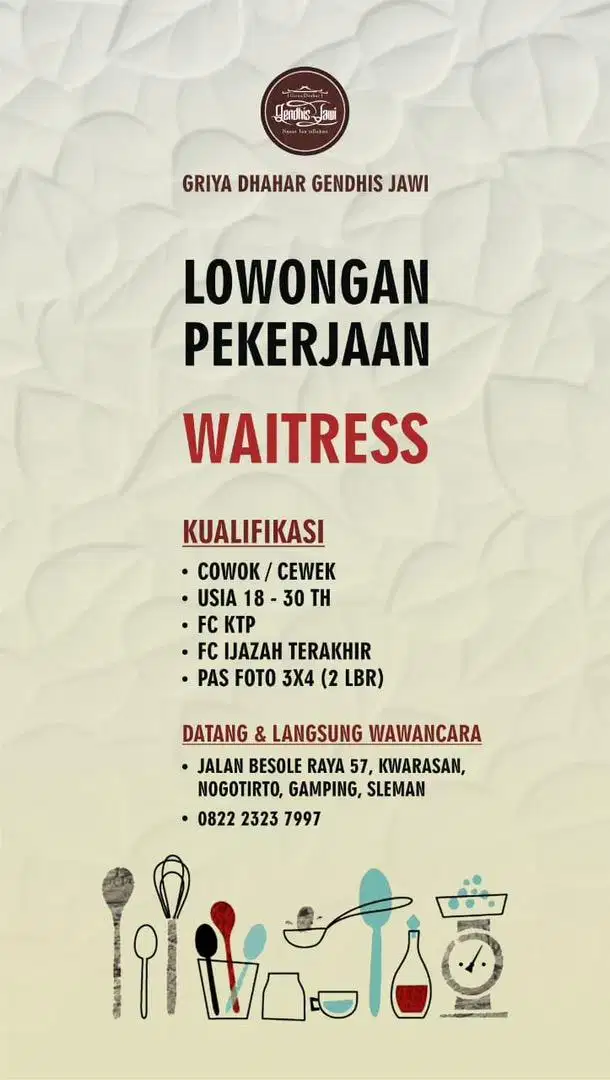 Lowongan Waiters