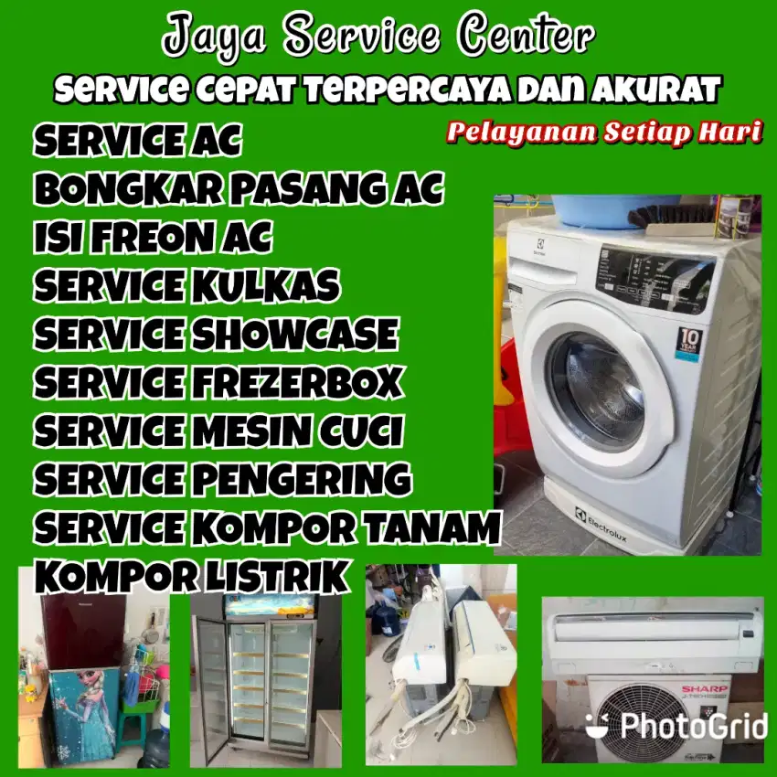 Service Kulkas AC Pasang AC Servis Mesin Cuci Frezerbox Wringin anom