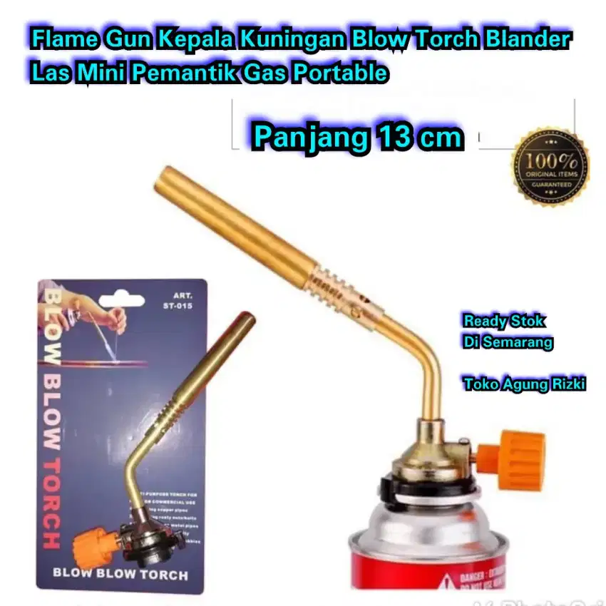 Flame Gun Kepala Kuningan Blow Torch Blander Las Mini Pemantik Gas