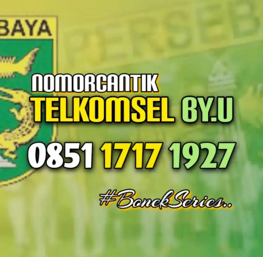 (bisa COD) Nomor CANTIK kartu TELKOMSEL by.U byU BONEK PERSEBAYA 1927