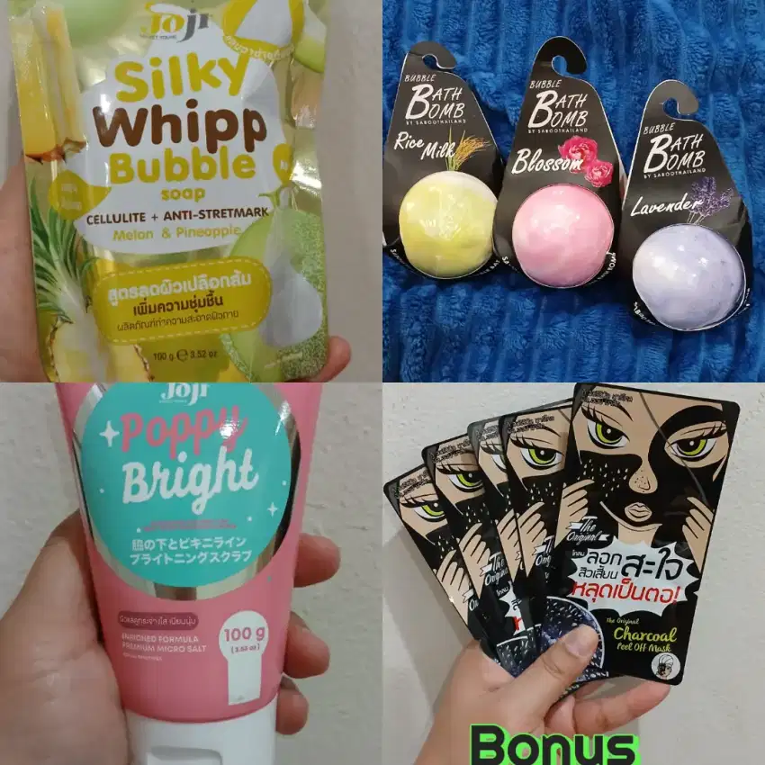 Bubble Bath Bomb & Sabun Silky Whipp & Scrub Poppy Bright Original