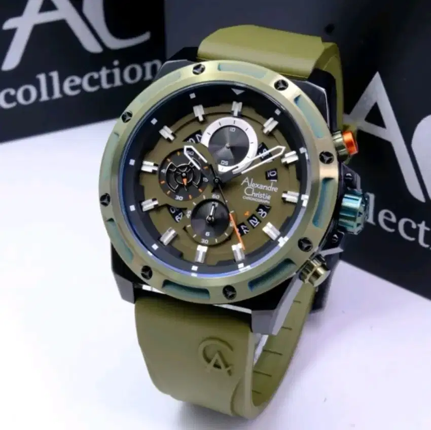 Jam tanga. PRIA Alexandre Christie original ac 6506 green