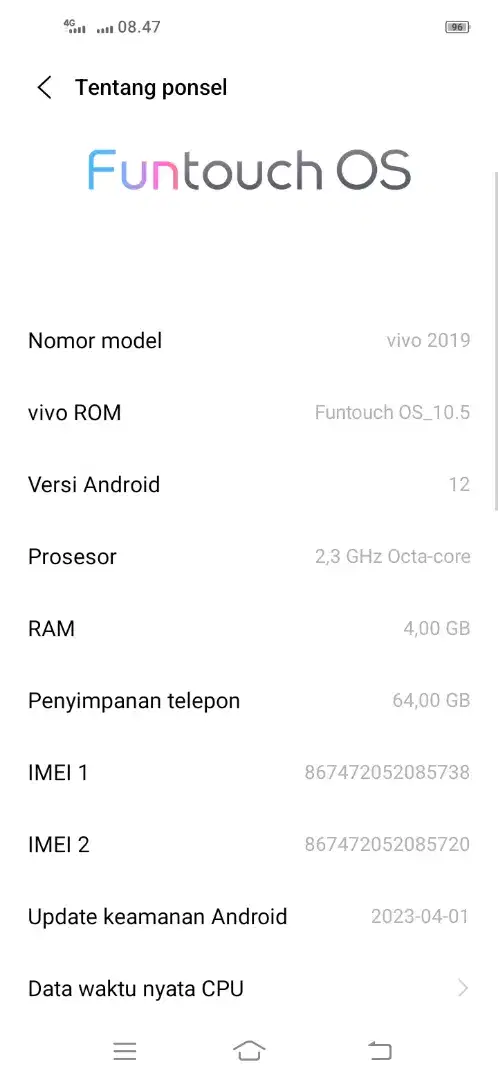 HP vivo Y30 (2019) ram4/64