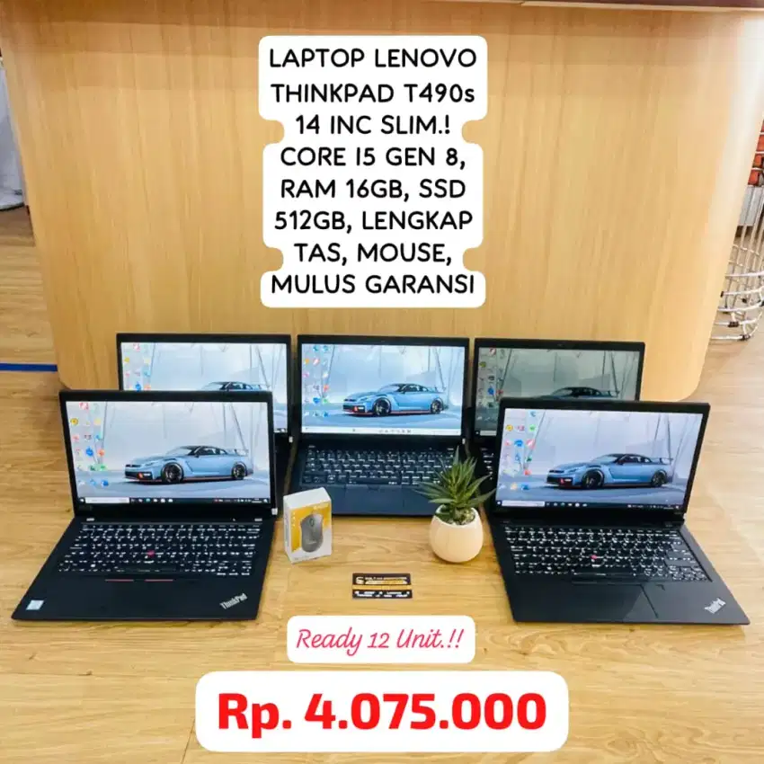 LENOVO T490s 14 INC SLIM.! LENGKAP TAS, MOUSE, MULUS SIAP PAKAI