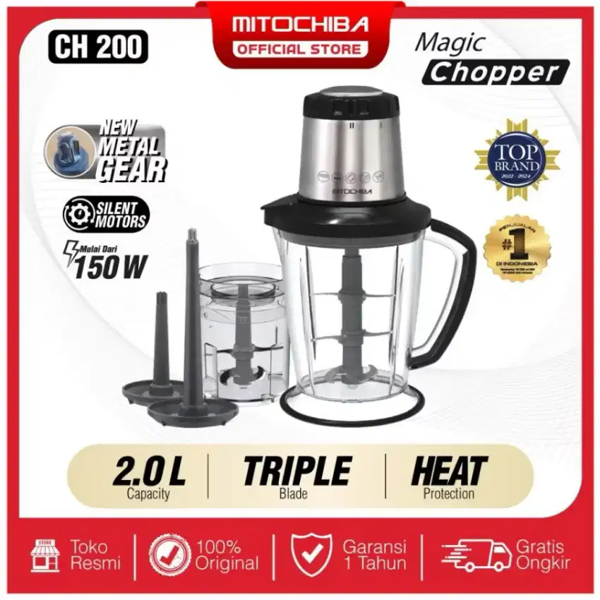 MITOCHIBA Food Magic Chopper CH-200 Blender 2L