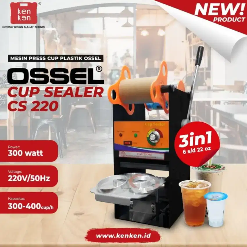 Mesin Cup Sealer 22OZ Cup Sealer Gelas 22 Oz Tutup Gelas Plastik