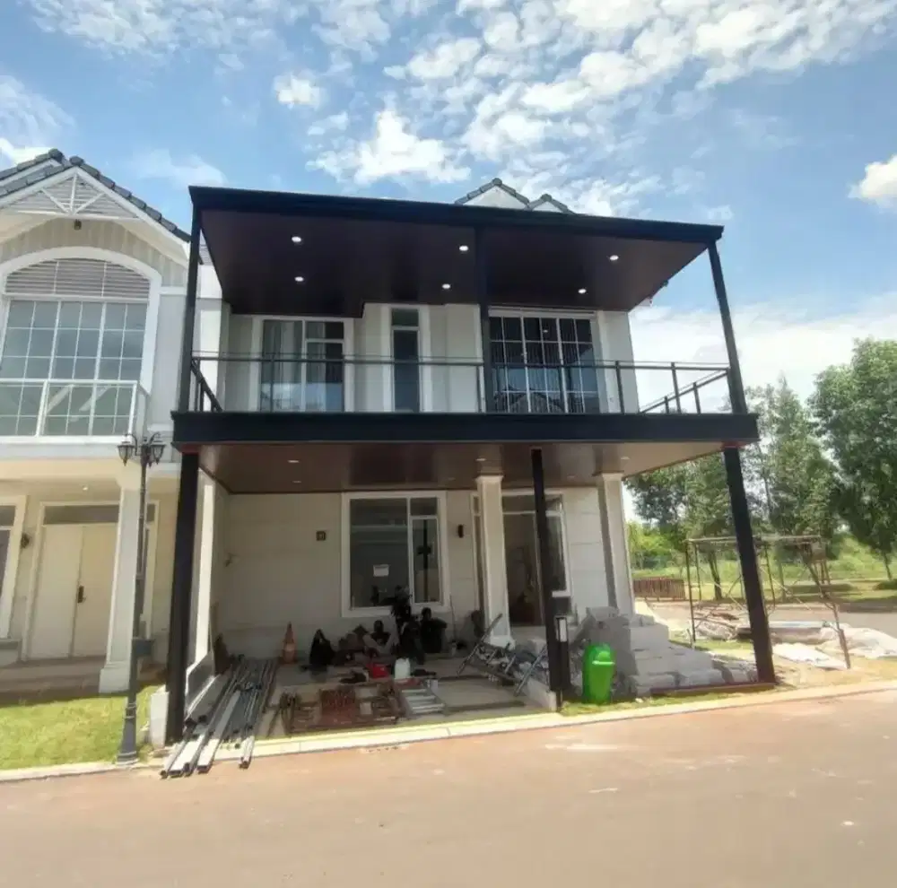 Kanopi Mezzanine dak besi minimalis outdoor