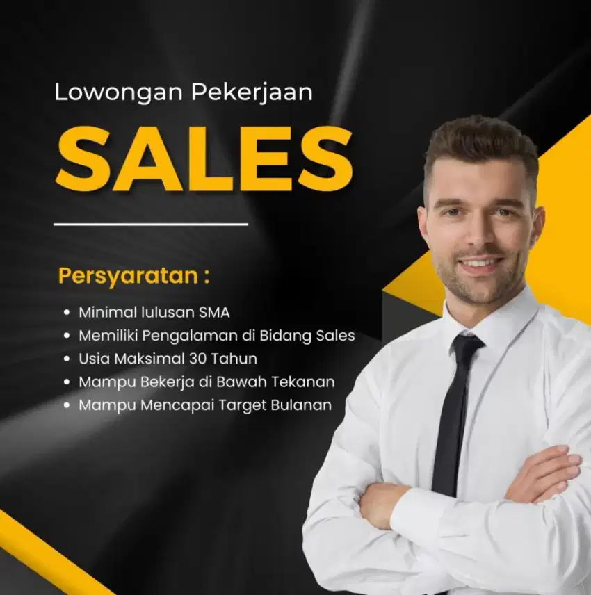 DIBUTUHKAN SEGERA SALES AREA JATIM