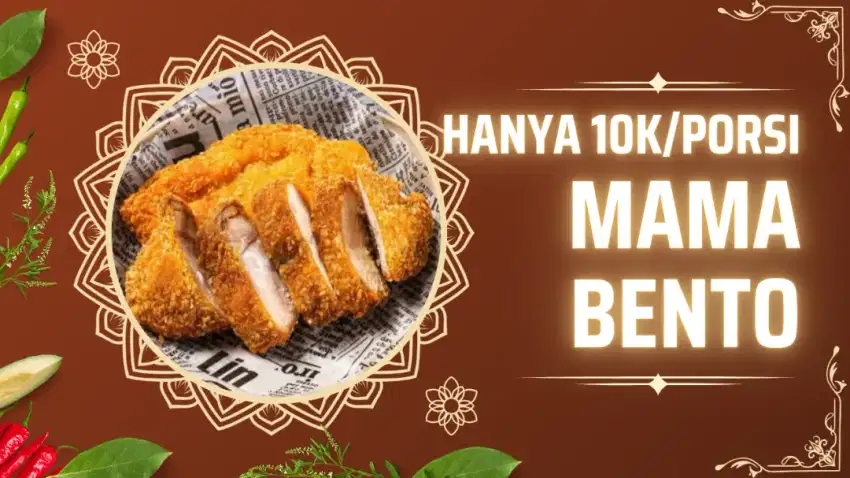 Nasi bento ayam katsu