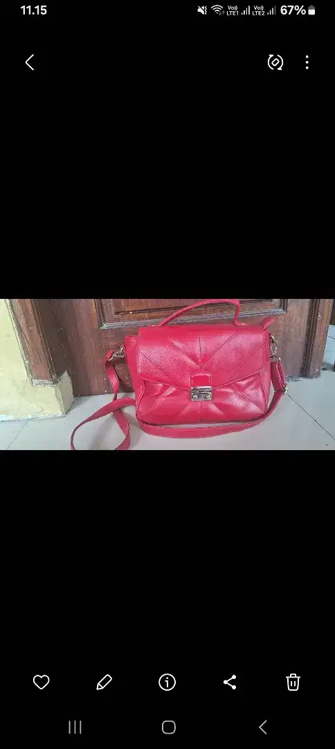 Tas Slempang Jinjing Merah Shopie Martin