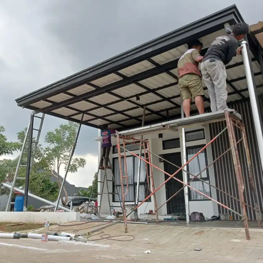 pemasangan Canopy atap  alderon murah