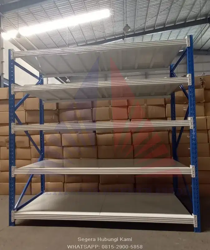 RAK GUDANG TYPE SHELVING KAPASITAS 300KG PER SUSUN 1,5TON PER RAK