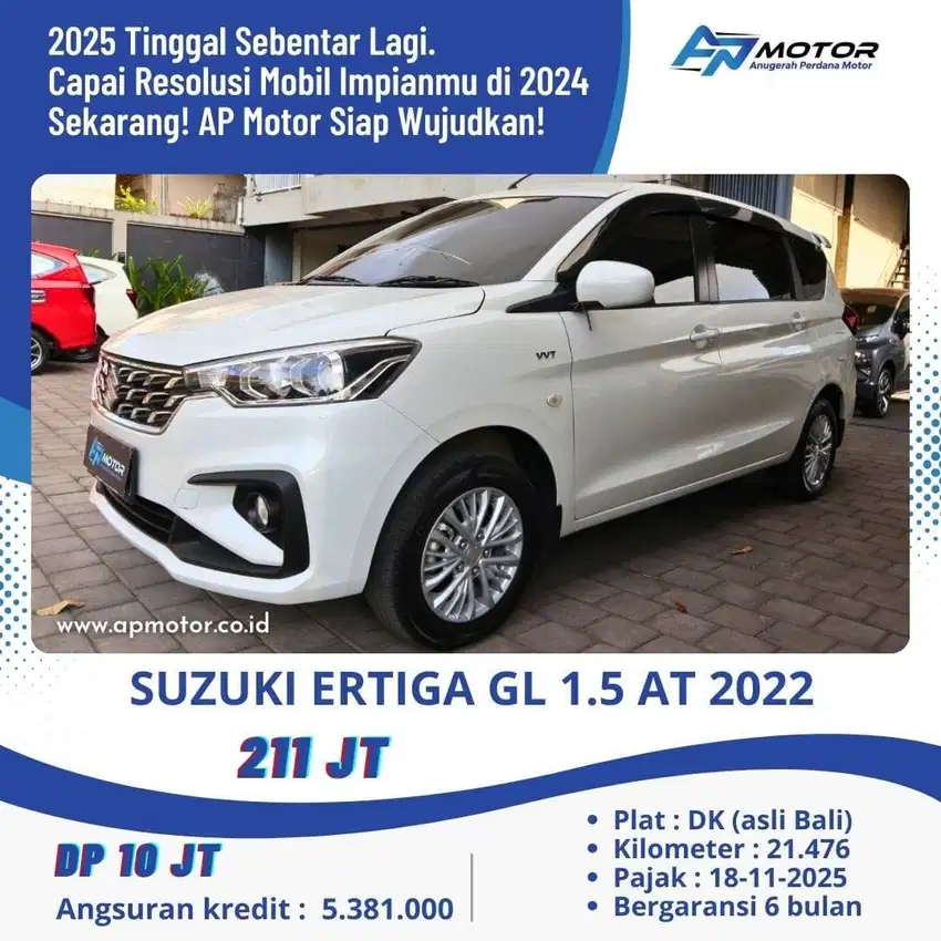 DP 10 JT!! Ertiga GL 1.5 AT 2022 AsBali