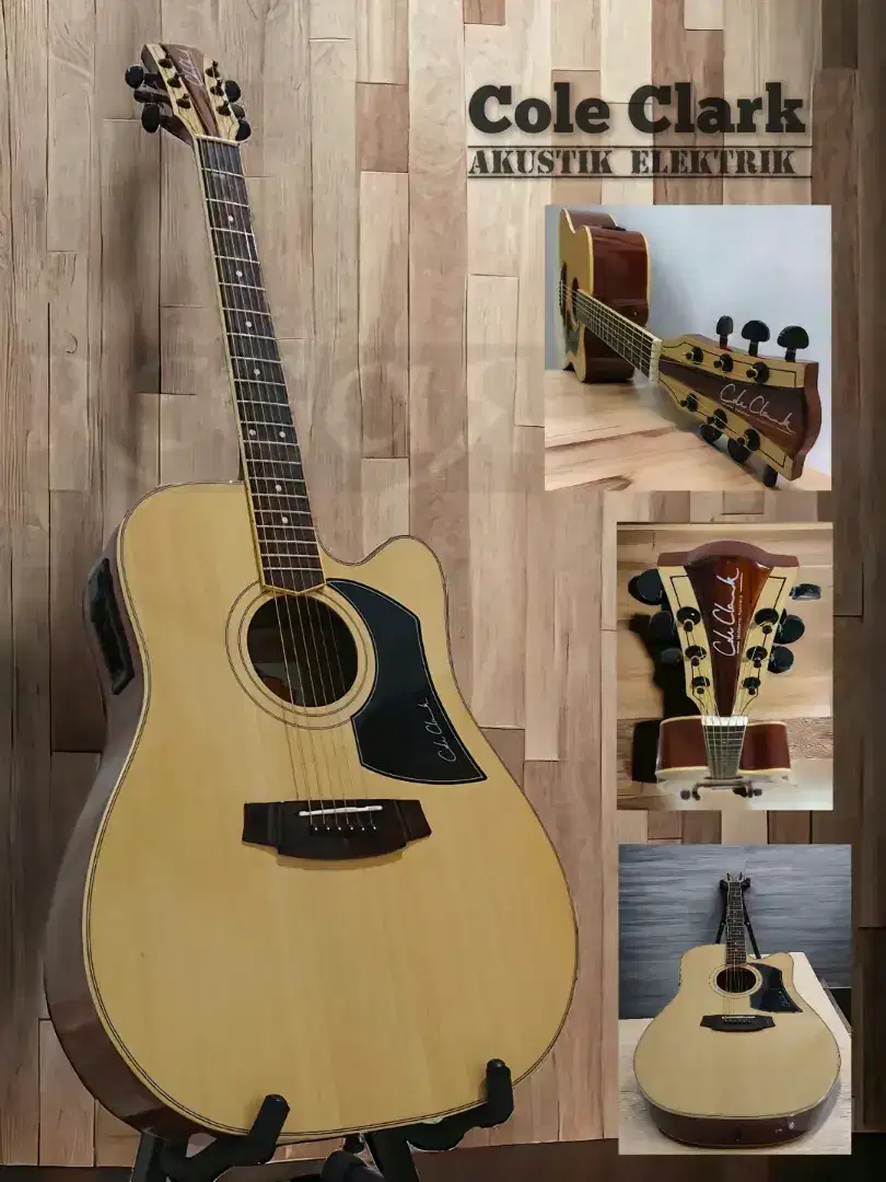 Gitar akustik elektrik Cole Clark natural