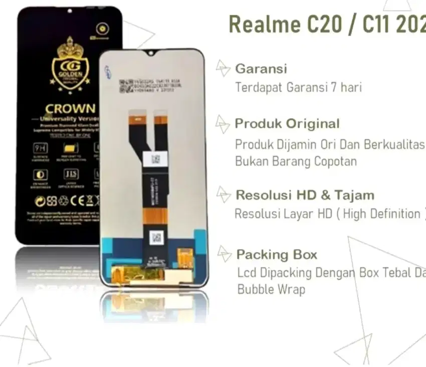 LCD realme c20 / C21 / C11 2021 plus pasang