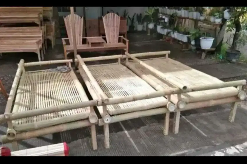 Jual kursi kayu tangga Tirai kree rumbia dan laen2