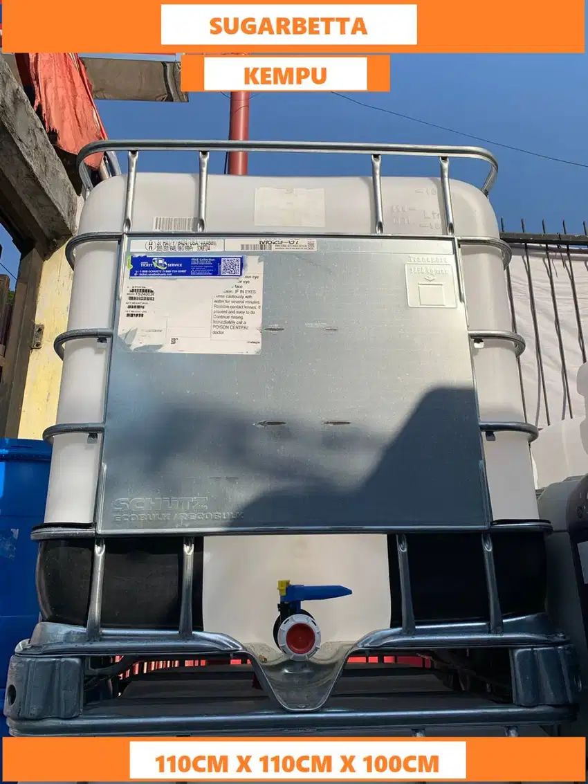 Tank IBC 1000L Tengki IBC Kempu Tandon Air Toren IBC Kempu 1000 Liter