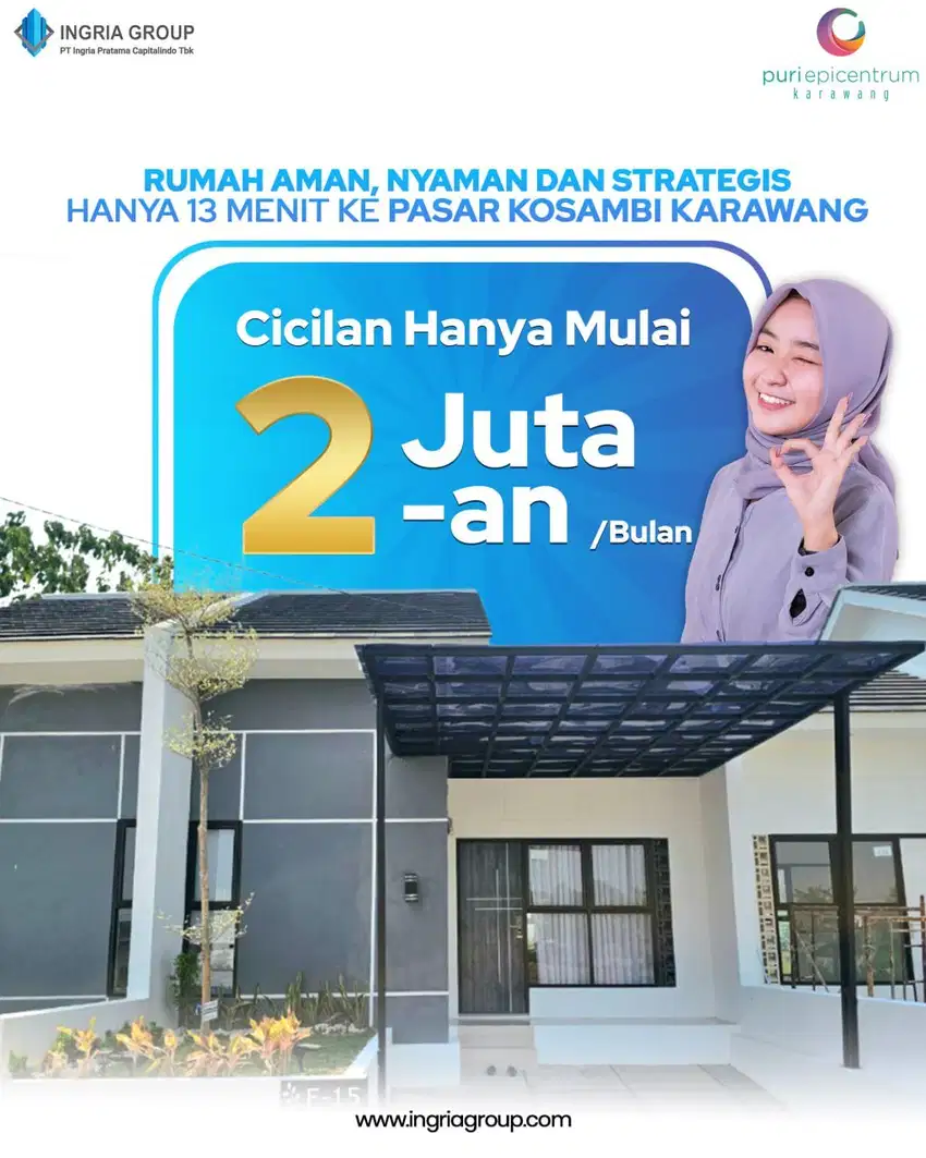 JUAL CEPAT RUMAH MURAH DKT RS CITRA SARI HUSADA DP 2.5 JUTA AKAD