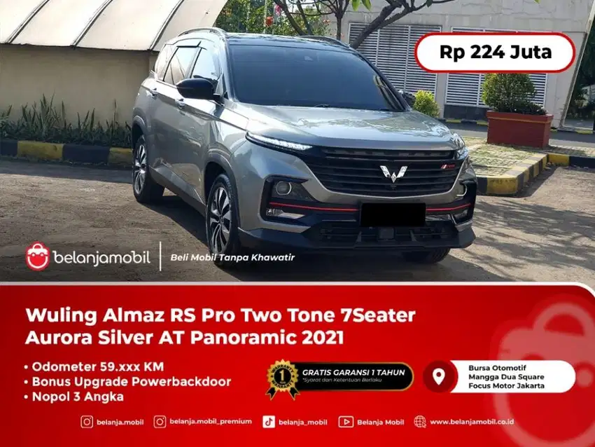 [ POWERBACKDOOR ] Wuling Almaz RS Pro Two Tone 7Seater AT 2021/2022