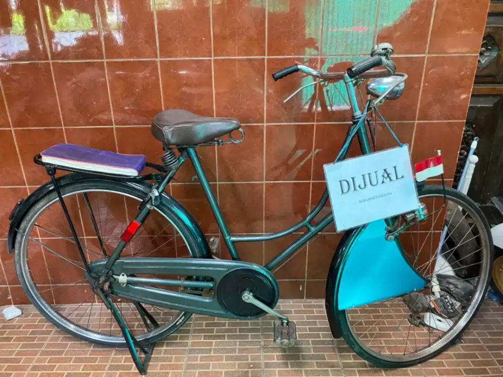 Sepeda ontel warna hijau