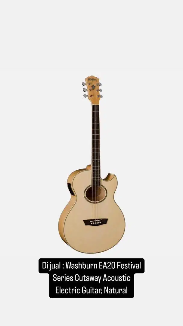 Washburn EA20 festival series cutaway acoustic electric guitar natural